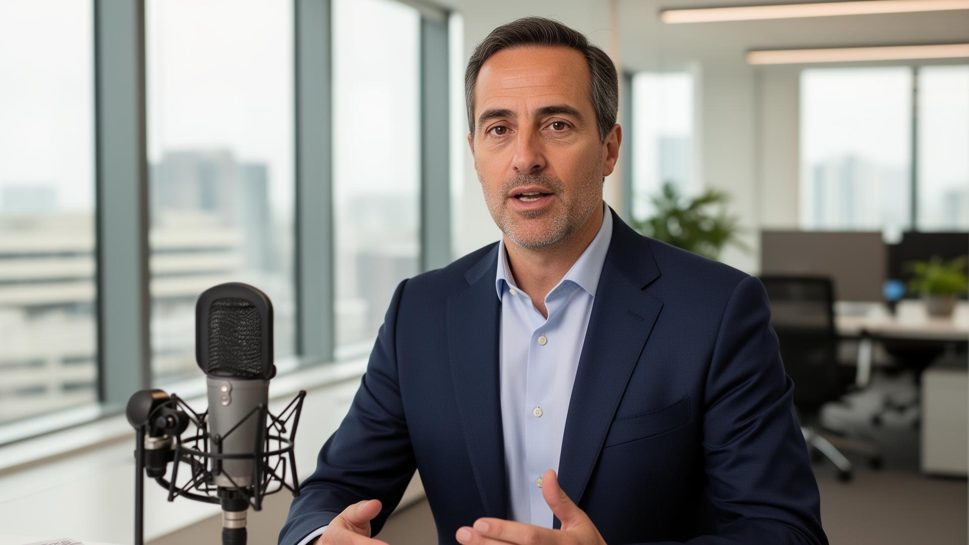 CEO grabando contenido en video para marca personal