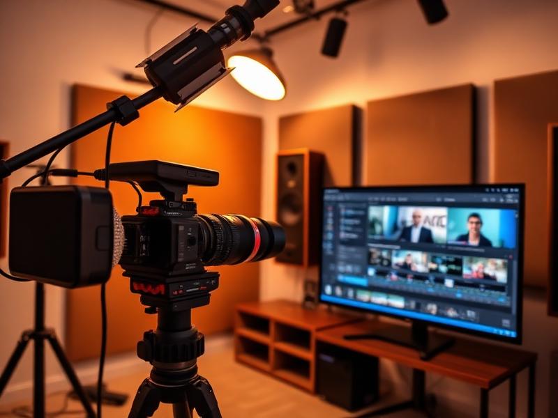 Grabación profesional de contenido para YouTube en el estudio de Gen Contenido